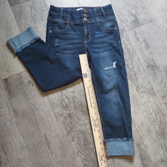 Jordache Girl's triple stack high waisted jean capris - Girl's size 10 - Picture 12 of 14